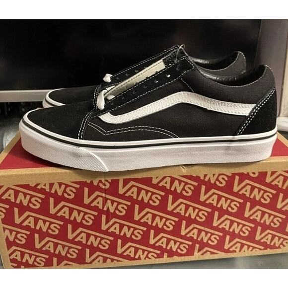 Vans Old Skool Men’s Size 6.5 Logo Check Black/Grey/ White Color - Picture 1 of 5